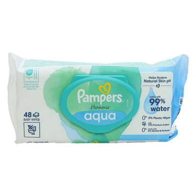 Pampers Baby Wipes Harmonie 48s Aqua - Intamarque - Wholesale 8006540458563