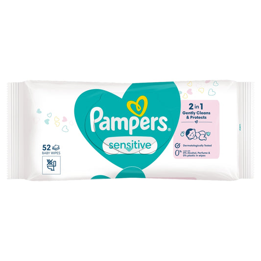 Pampers Baby Wipes 52s Sensitive