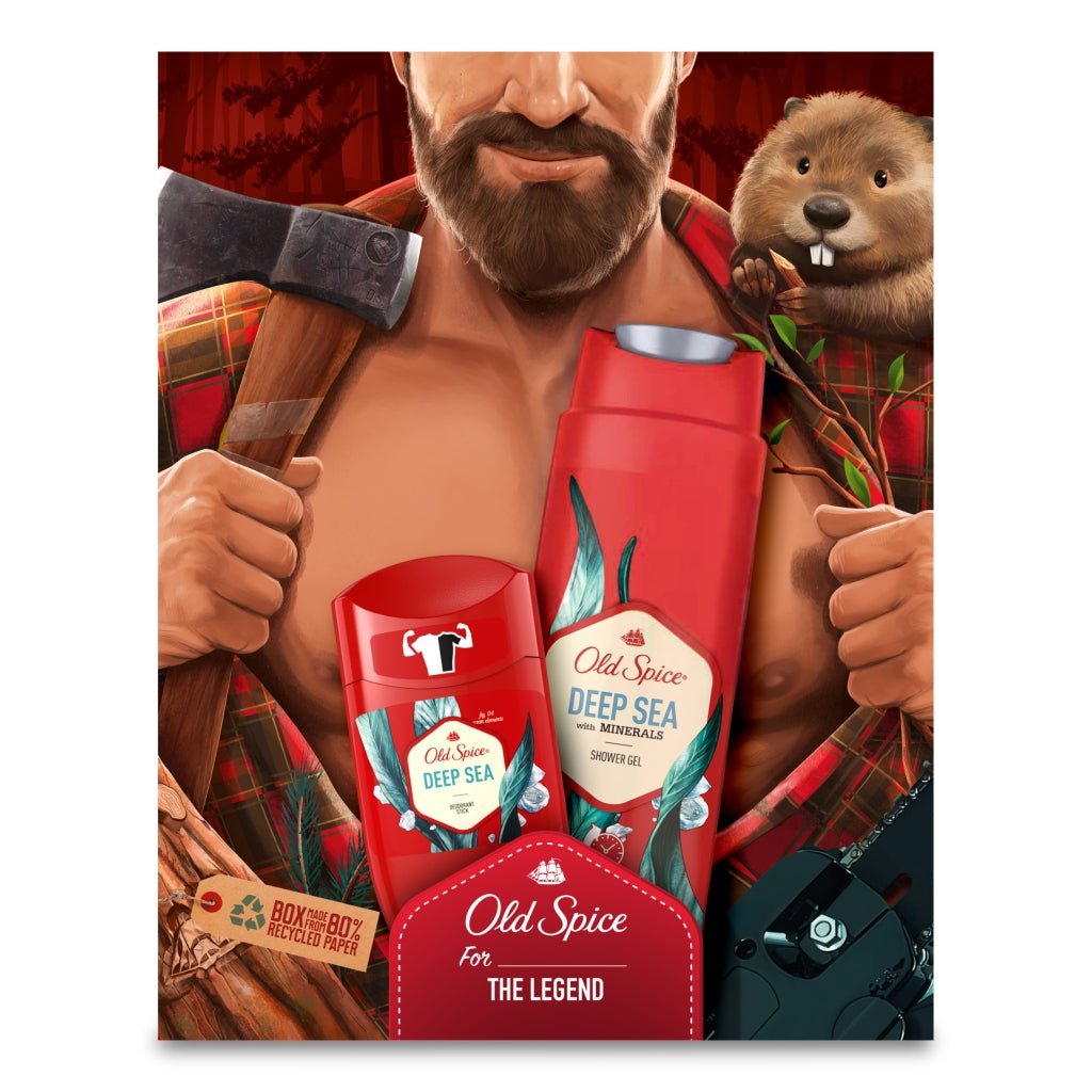 Buy Old Spice 2pc Giftset Deep Sea - 250ml Shampoo, 50ml Stick online at Intamarque Wholesale – Trusted FMCG distributor