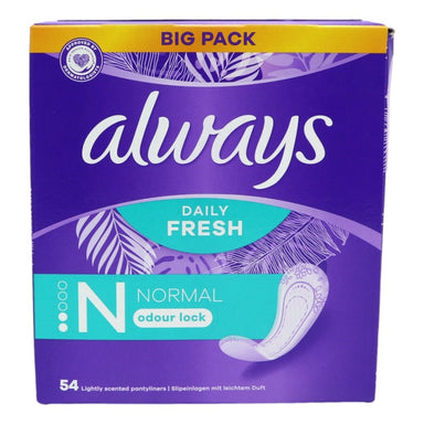 Always Dailies Liners 54ct Normal Unscented - Intamarque - Wholesale 8006540692356