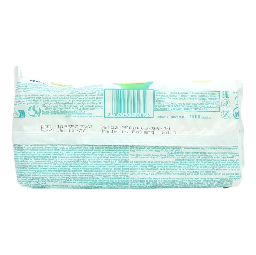 Pampers Baby Wipes Harmonie Aqua 46s NEW Baby