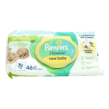 Pampers Baby Wipes Harmonie Aqua 46s NEW Baby