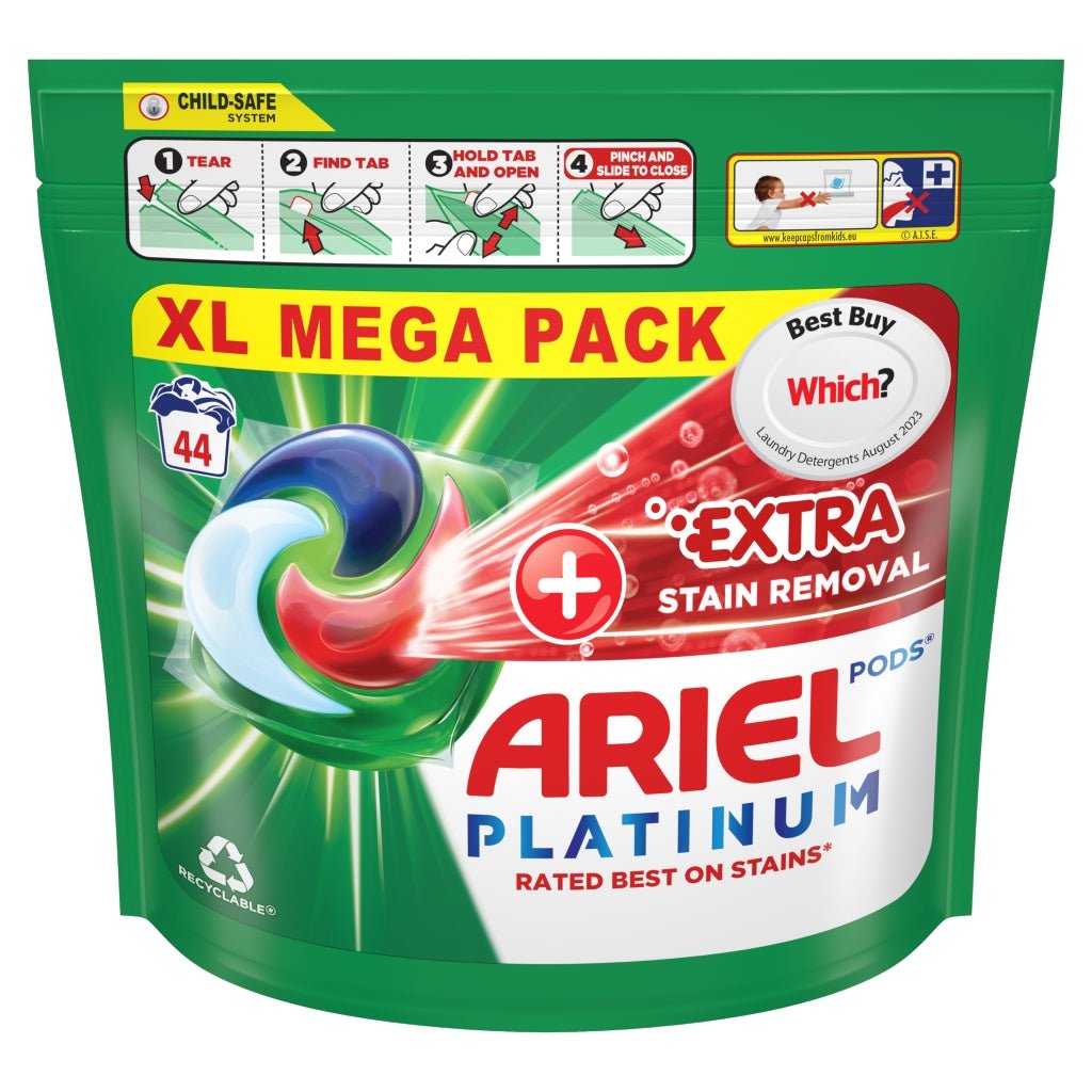 Ariel Platinum + Stain Remover Pods 44 washes