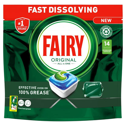 Fairy Dishwasher Tablets 14s Original All In One