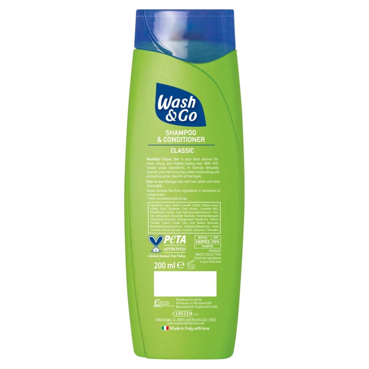 Wash & Go Shampoo 2in1 200ml Classic