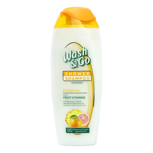 Wash & Go Shower Shampoo Hair & Body 250ml Energising