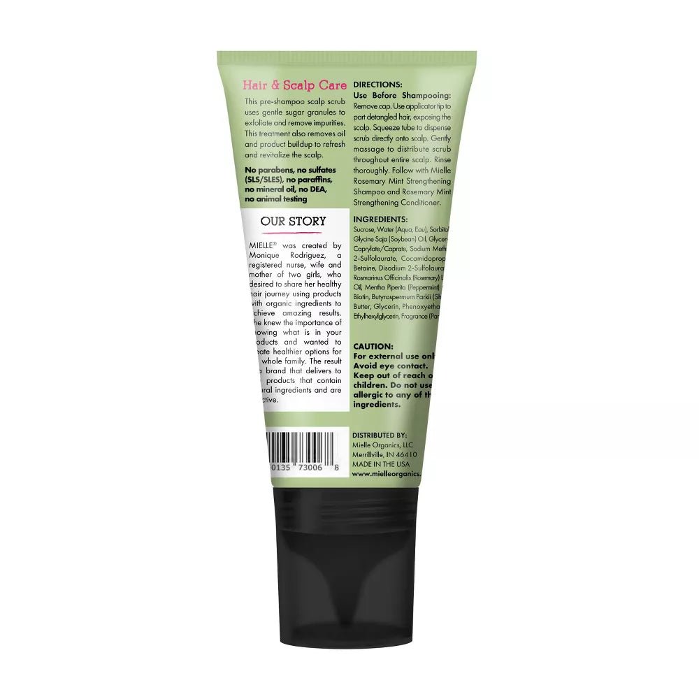 Mielle USA Label Rosemary Mint Clarifying Sugar Scrub 6oz - Intamarque - Wholesale 810135730068