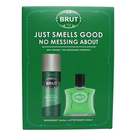 Brut Original Gift Set 2Pc (100ml Aftershave & 200ml Deodorant Spray)