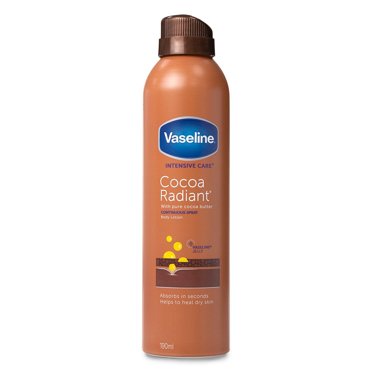 Vaseline Spray & Go Moisturiser 190ml Cocoa