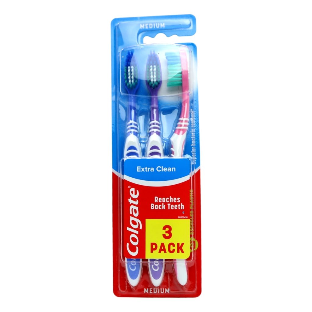 Colgate Toothbrush 3pk Extra Clean