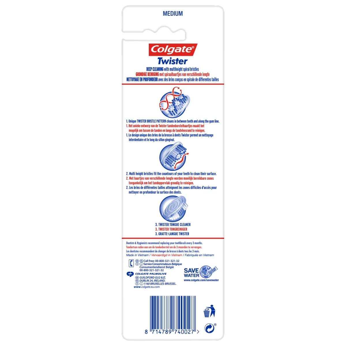 Colgate Toothbrush 2pk Twister Twin