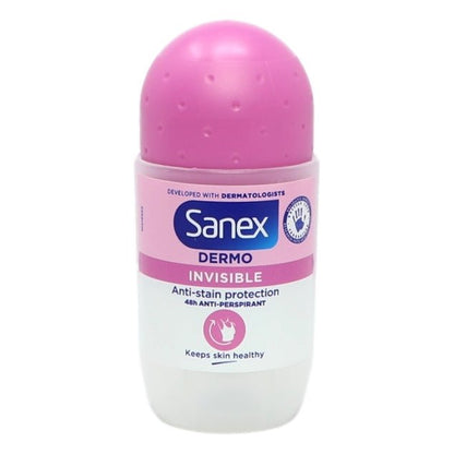 Sanex Deodorant Roll On 50ml Invisible Dry