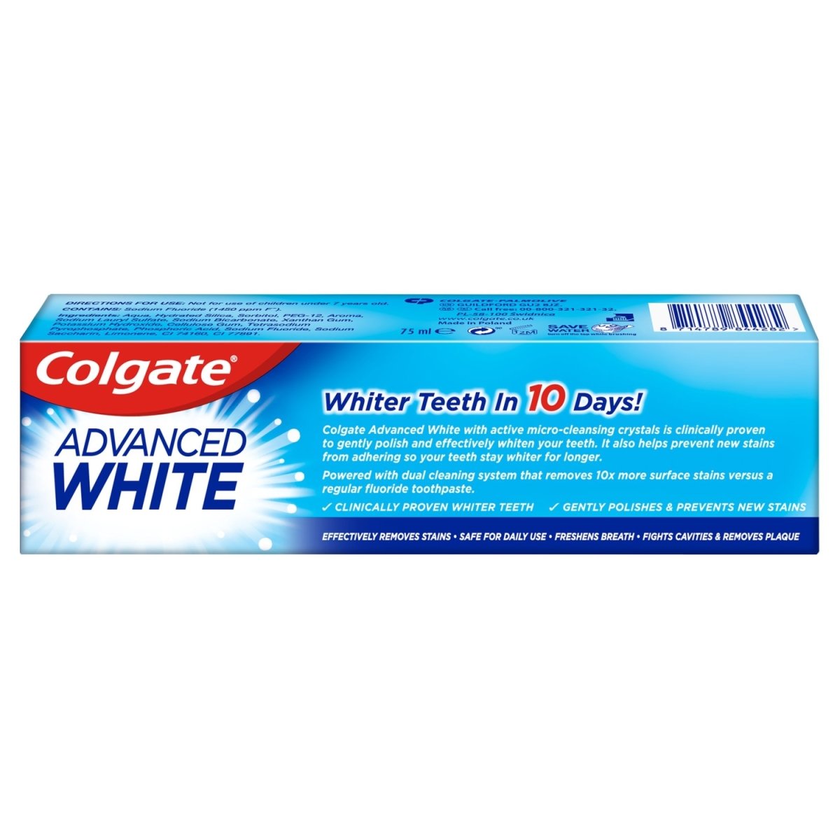 Colgate Toothpaste 75ml Advanced White RRP