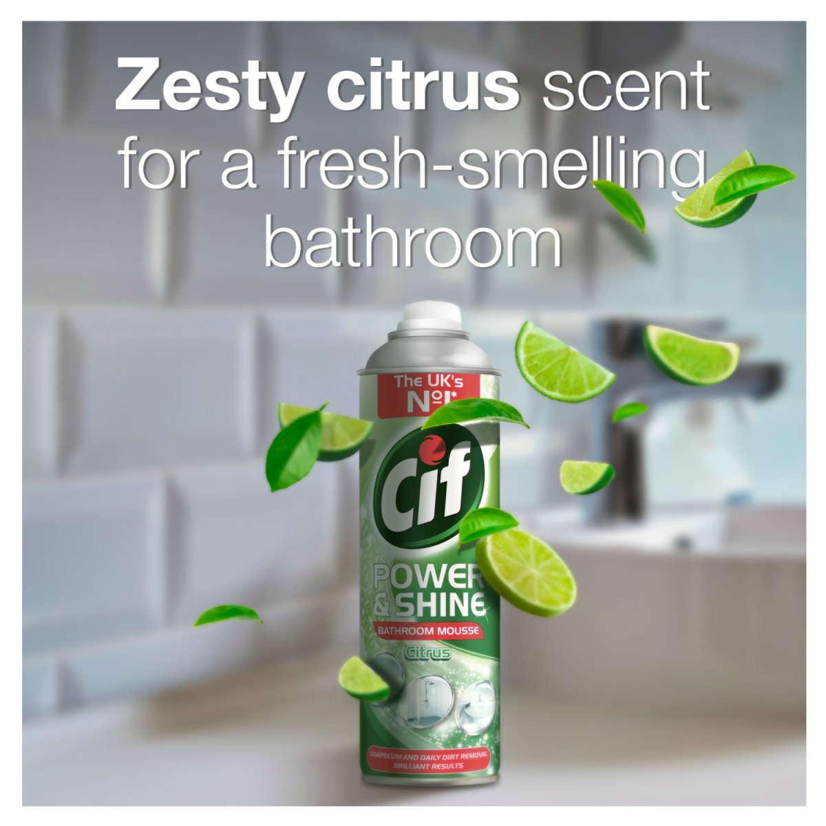 Cif Bathroom Mousse 500ml Citrus Burst