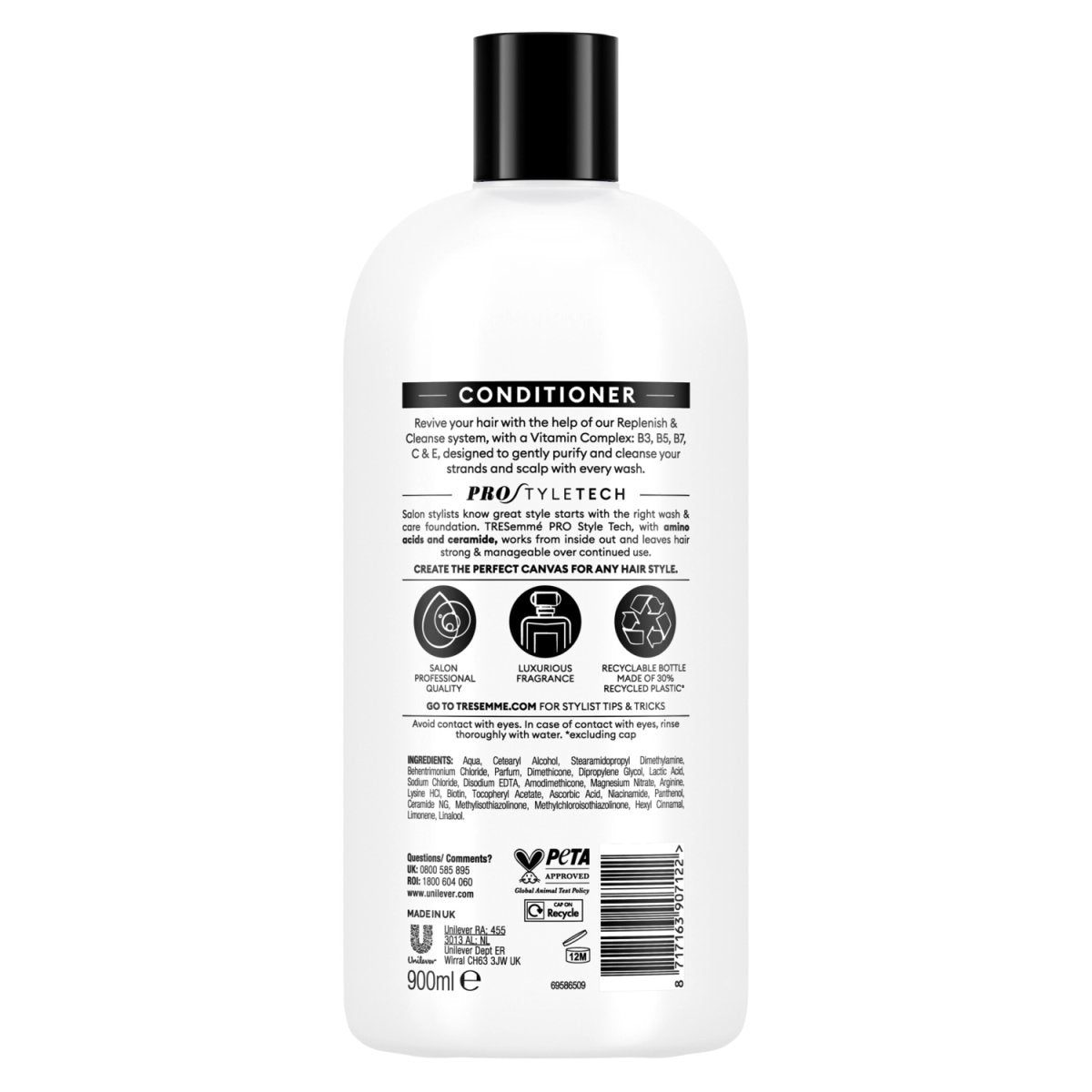 Tresemme Conditioner 900ml Cleanse & Replenish - Intamarque - Wholesale 8717163907122