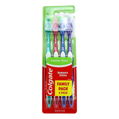 Colgate Toothbrush 4pk Premier Clean