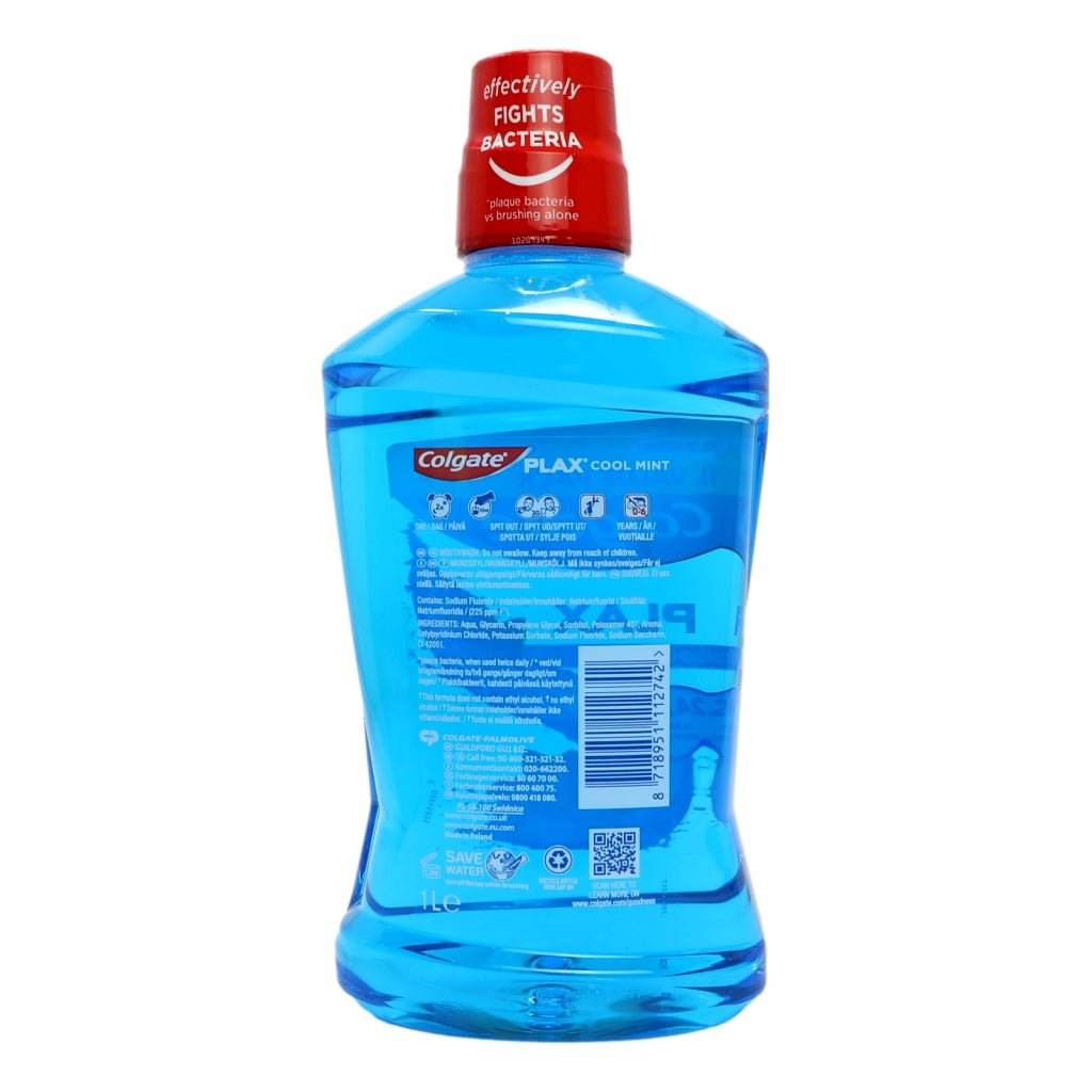 Colgate Mouth Rinse 1Ltr Plax Blue - Intamarque - Wholesale 8718951112742