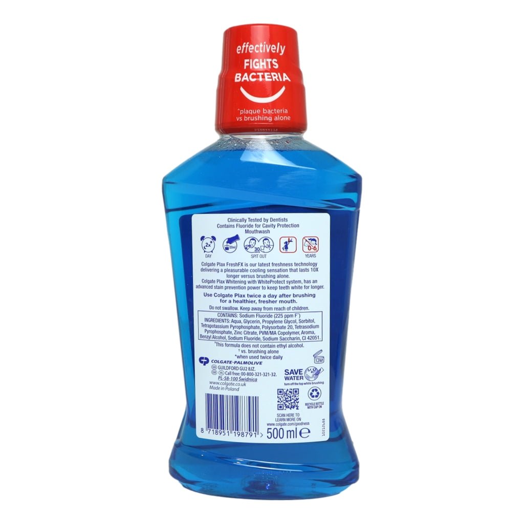 Colgate Mouth Rinse 500ml Plax Whitening