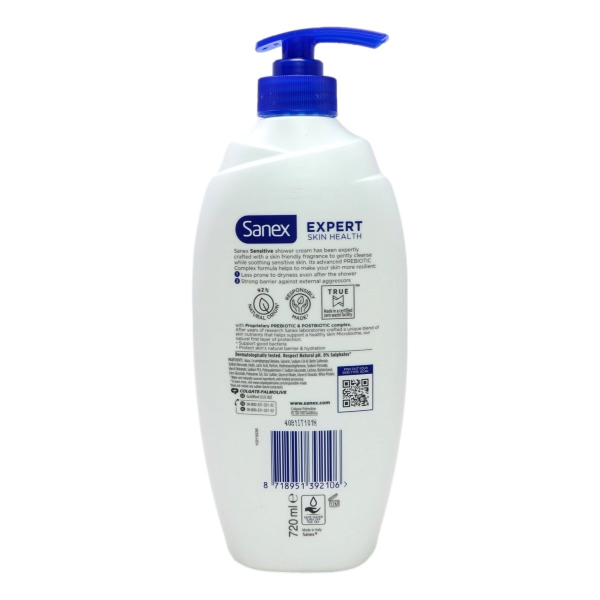 Sanex Shower Gel Dermo 720ml Sensitive Pump - Intamarque - Wholesale 8718951392106