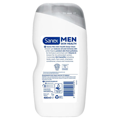 Sanex Shower Gel Men 400ml Pure Detox