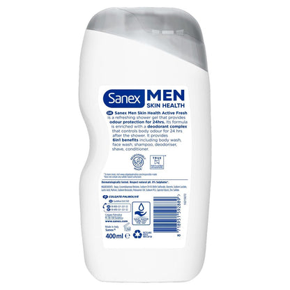 Sanex Shower Gel Men 400ml Active Fresh