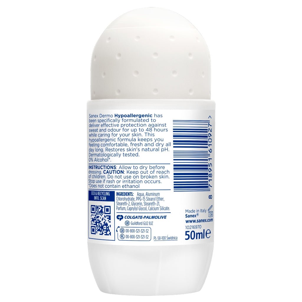 Sanex Deodorant Roll On Dermo Hypoallergenic 50ml