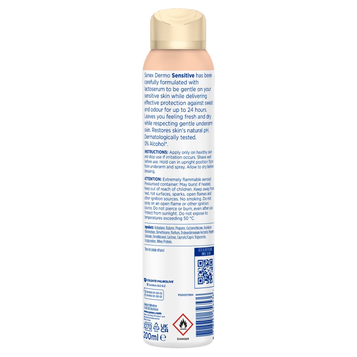 Sanex Deo Spray 200ml Dermo Sensitive - Intamarque - Wholesale 8718951656536