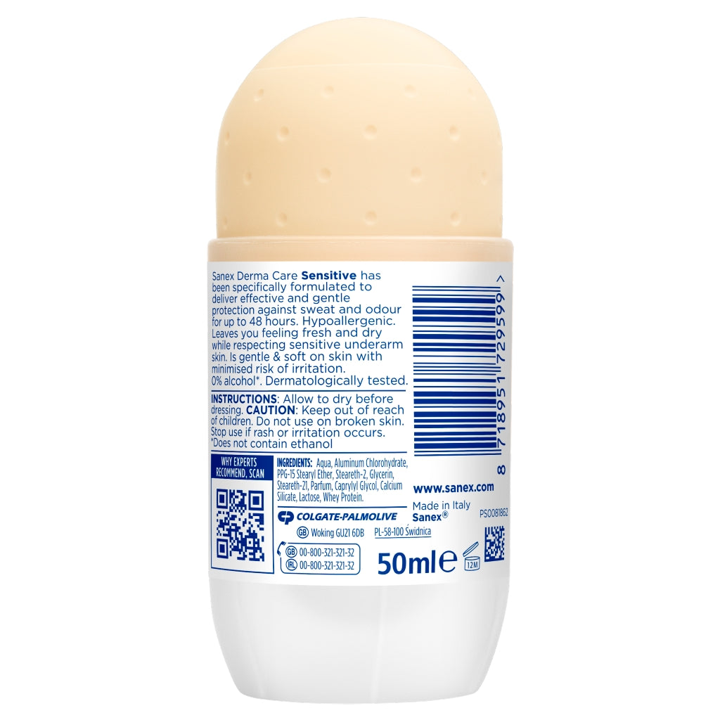 Sanex Deo Roll On 50ml 48hr Sensitive