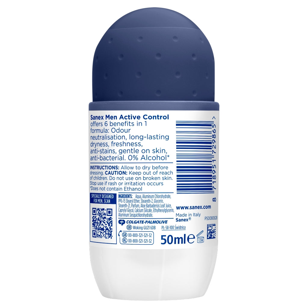 Sanex Deo Roll On 50ml 72hr Men Active