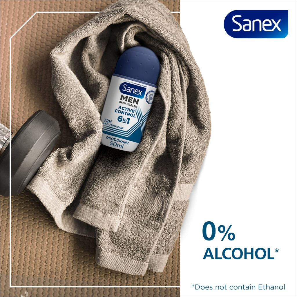 Sanex Deo Roll On 50ml 72hr Men Active