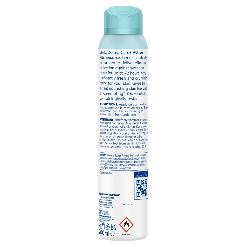 Sanex Deo Spray 200ml 72hr Active Fresh