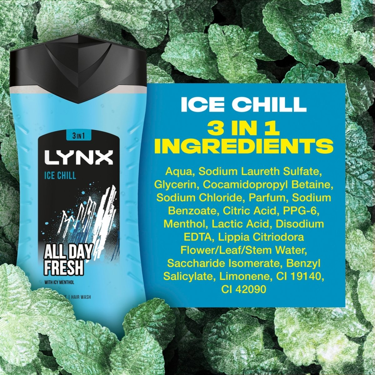 Lynx Shower Gel 225ml Ice Chill