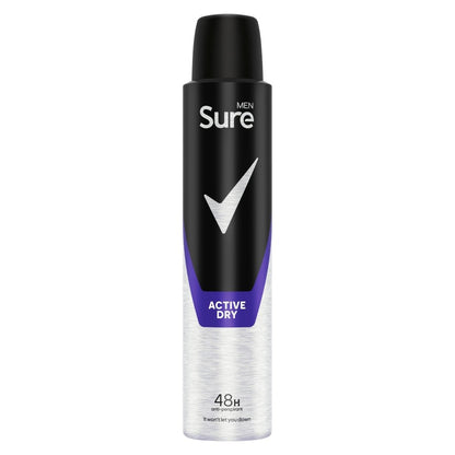 Sure Female Anti Perspirant Aerosol 200ml Active Dry