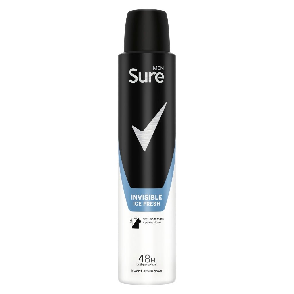 Sure Men Anti Perspirant Aerosol 200ml Invisible Ice