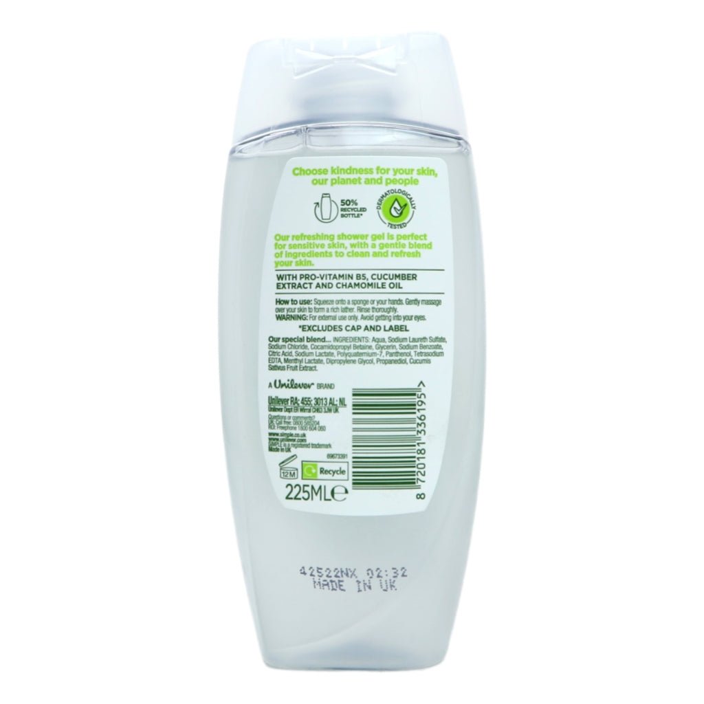 Simple Shower Gel 225ml Refreshing