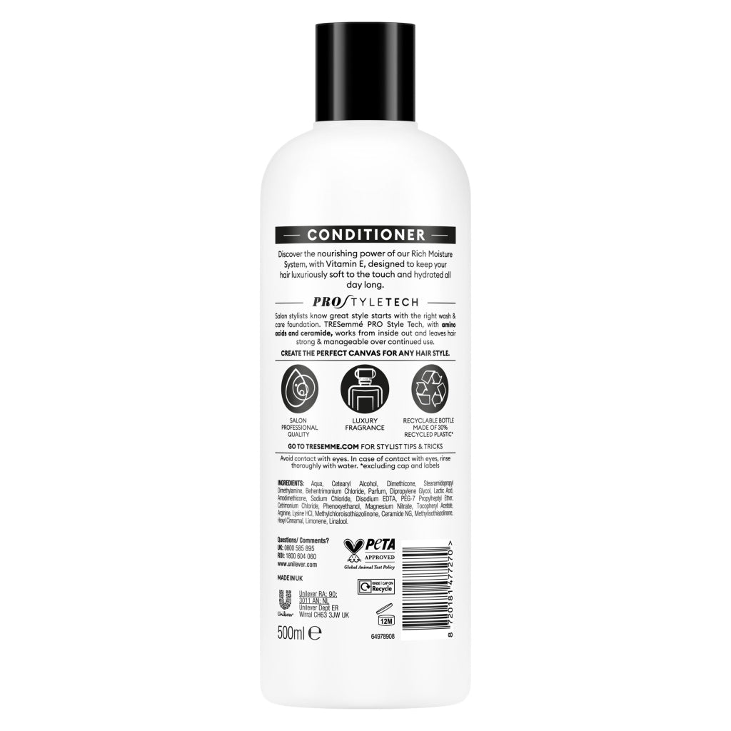 Conditioner bottle with label on a white background