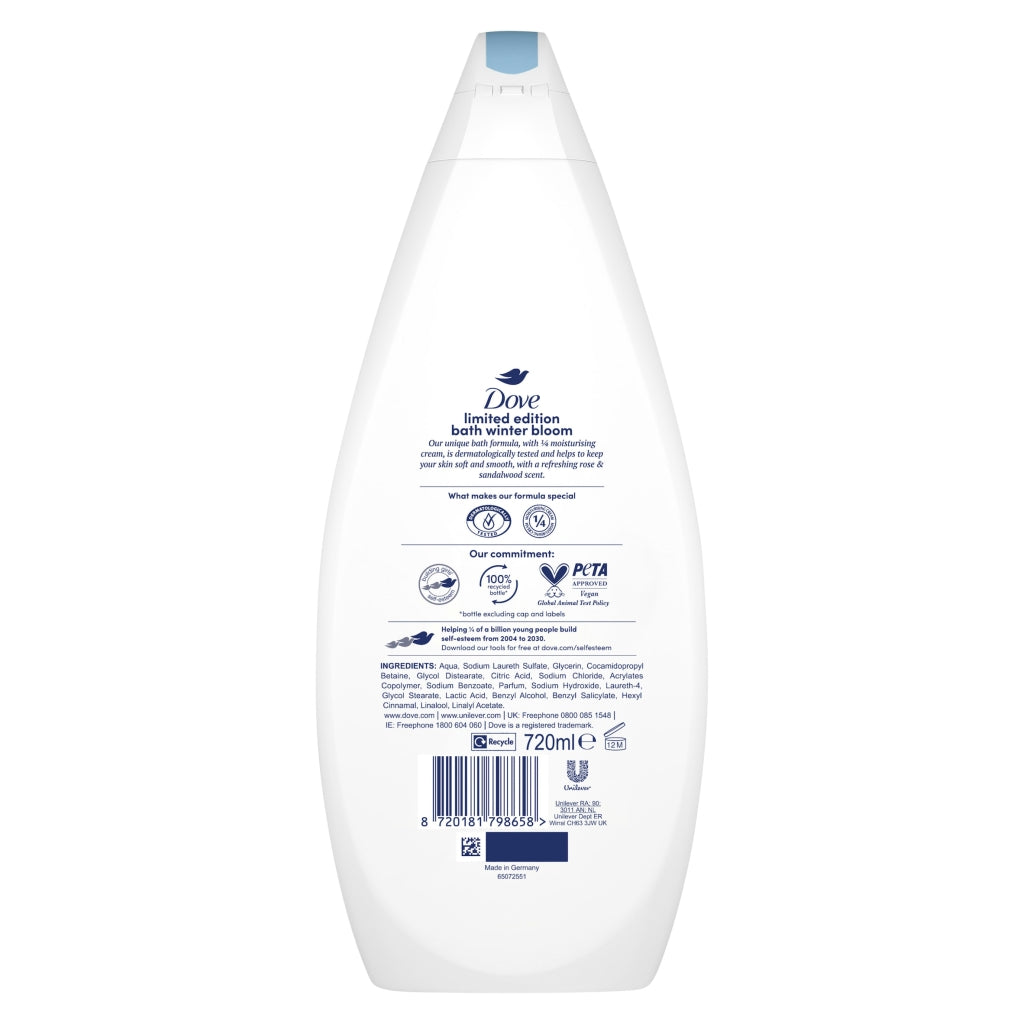 Dove Bath 720ml Winter Care