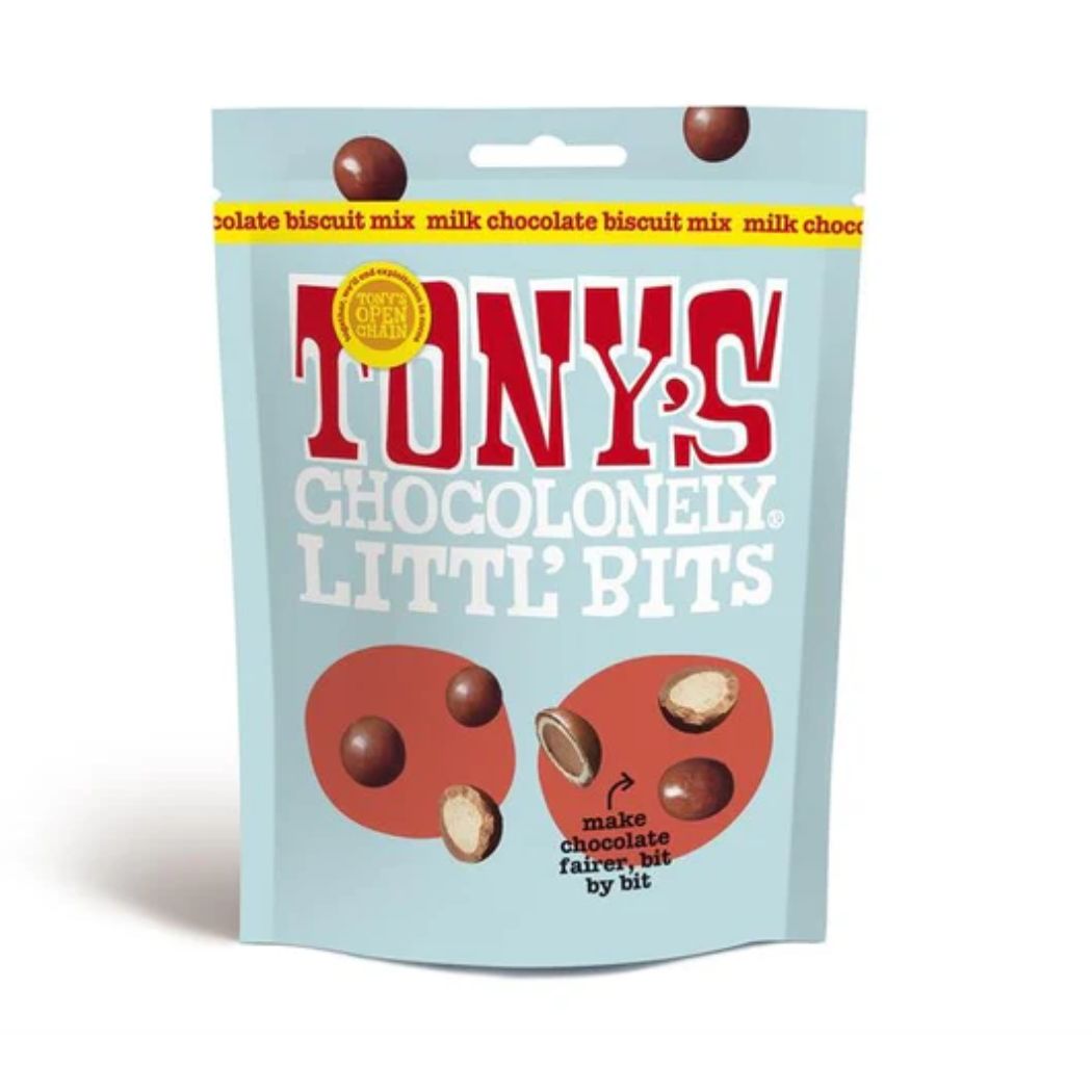 Tony'S Littl' Bits Milk Choc Biscuit 100G