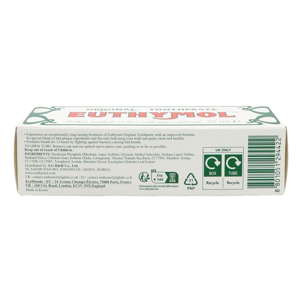 Euthymol Toothpaste 75ml Original (4x12)