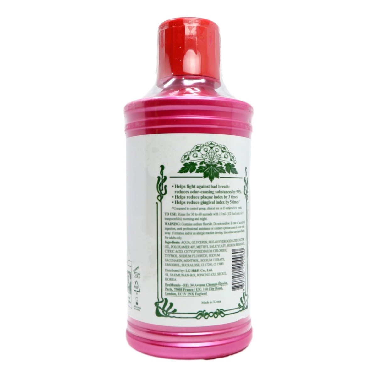 Euthymol Mouthwash 500ml Mild Mint (Non Alc) - Intamarque - Wholesale 8801051294460