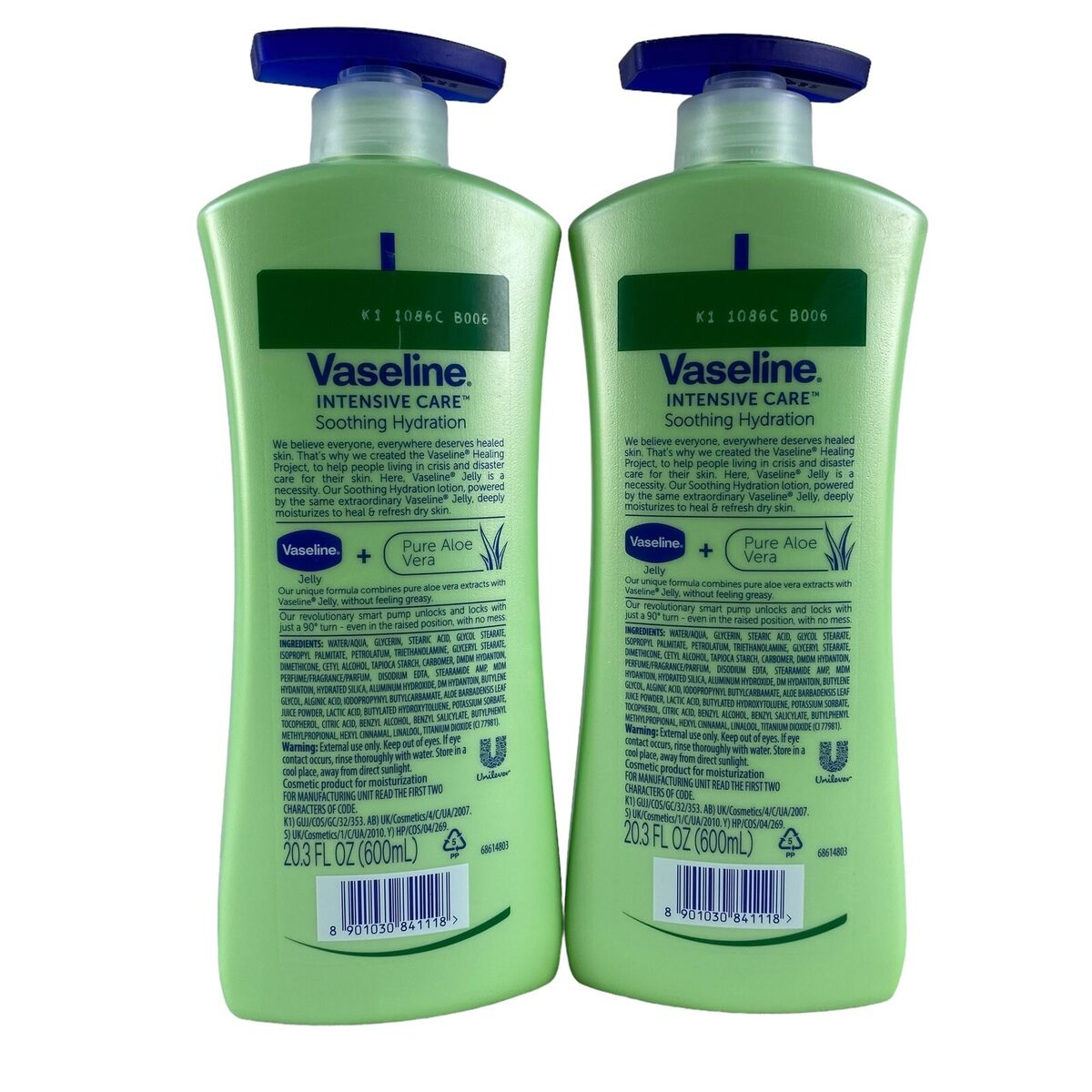 Vaseline Lotion 600ml Soothing Hydration