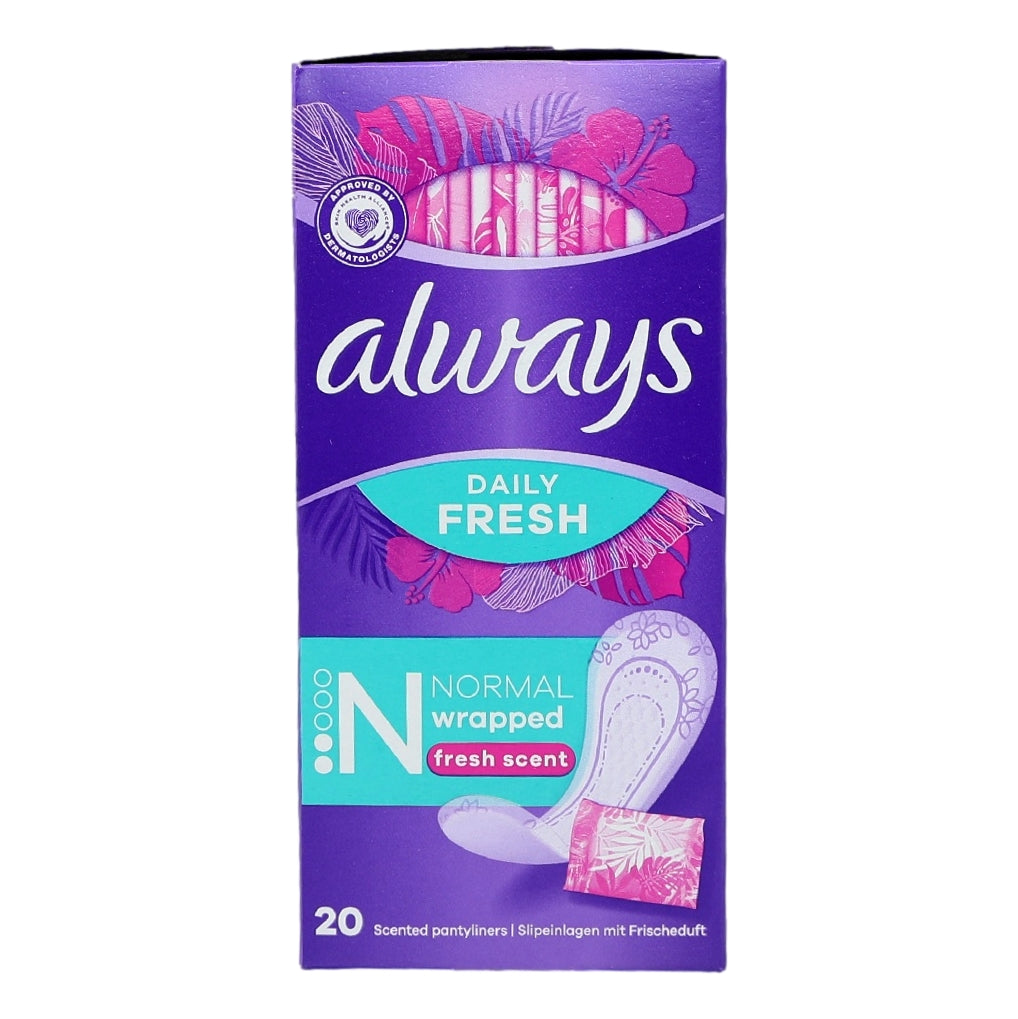 Always Dailies Single Panty Liners Fresh Scent 20s Normal