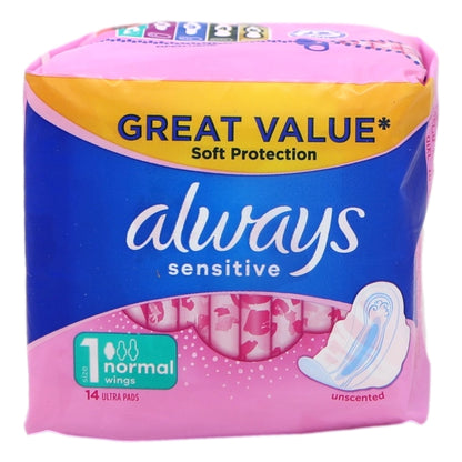 Buy Always Sensitive Normal 14s Ultra online at Intamarque Wholesale – Trusted FMCG distributor