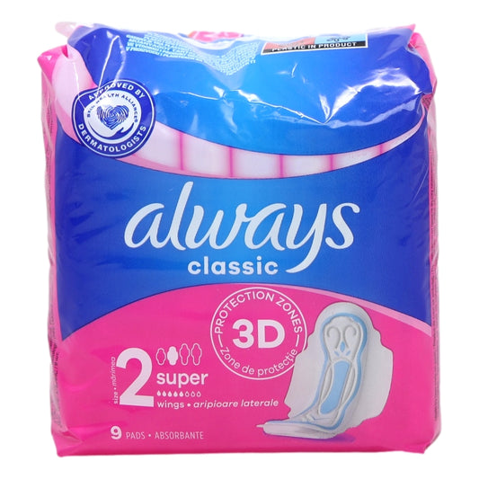 Buy Always Maxi Classic Pads 9s Long Plus online at Intamarque Wholesale – Trusted FMCG distributor