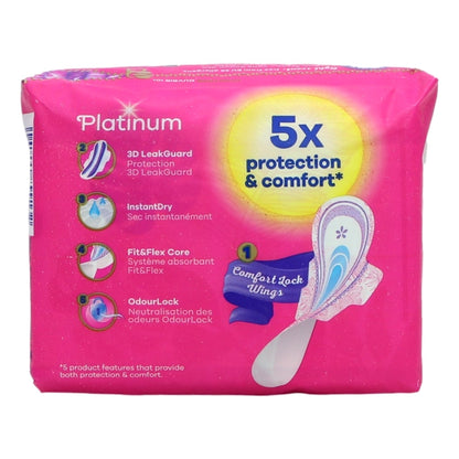 Always Platinum 8s Night Size 3 Sanitary Towels Wings SP