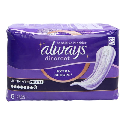 Always Discreet Pads 6s Ultimate Night