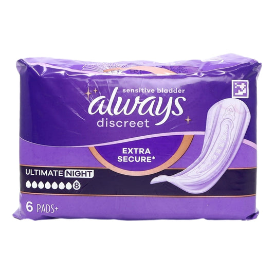 Buy Always Discreet Pads 6s Ultimate Night online at Intamarque Wholesale – Trusted FMCG distributor