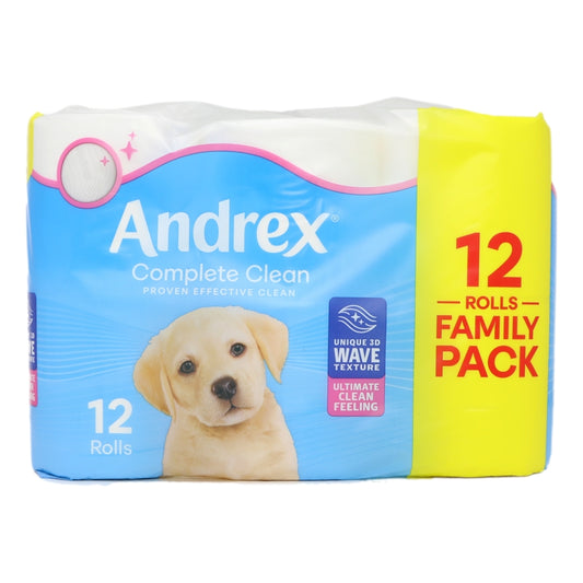 Andrex Toilet Rolls 12s Complete Clean