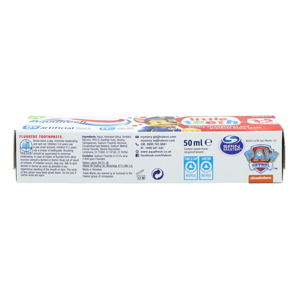 Aquafresh Kids Toothpaste 50ml Little Teeth 3-5 Years