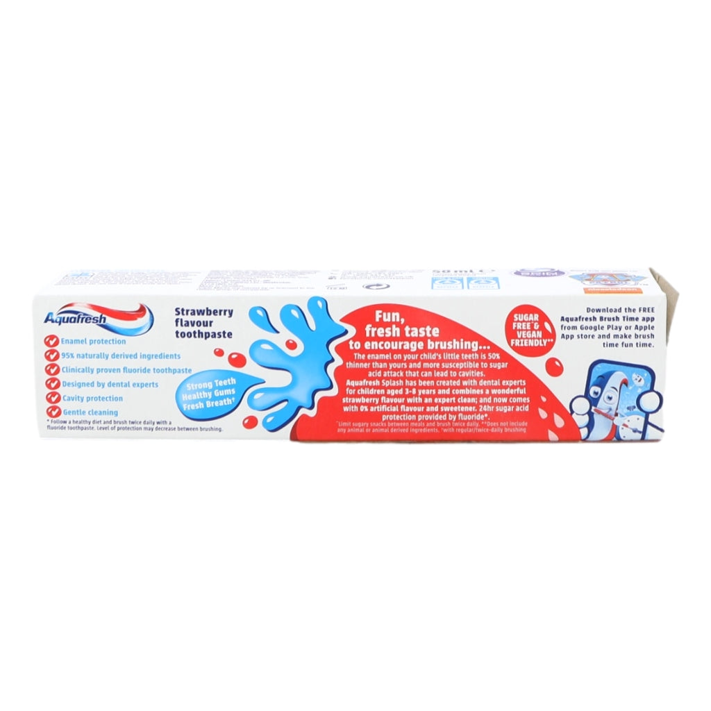 Aquafresh Kids Toothpaste 50ml Splash Strawberry & Mint 3-8 Years